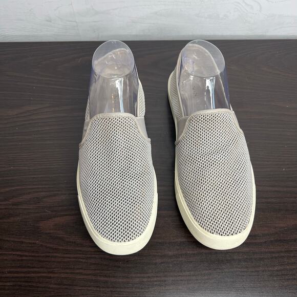Vince Blair light gray leather perforated slip on sneakers Size 8 - Picture 3 of 9